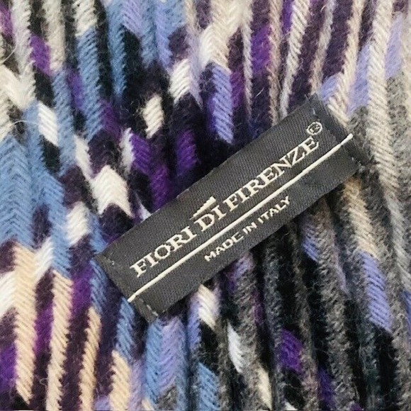 Fiori Di Firenze Men's Made in Italy Vintage Multi Check Plaid Designer Scarf - Picture 7 of 7